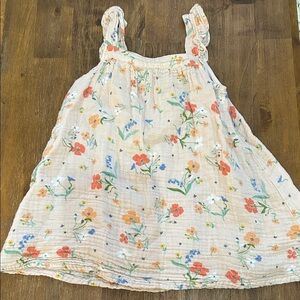 Angel Dear Floral Camisole with Orange and Blue Accents